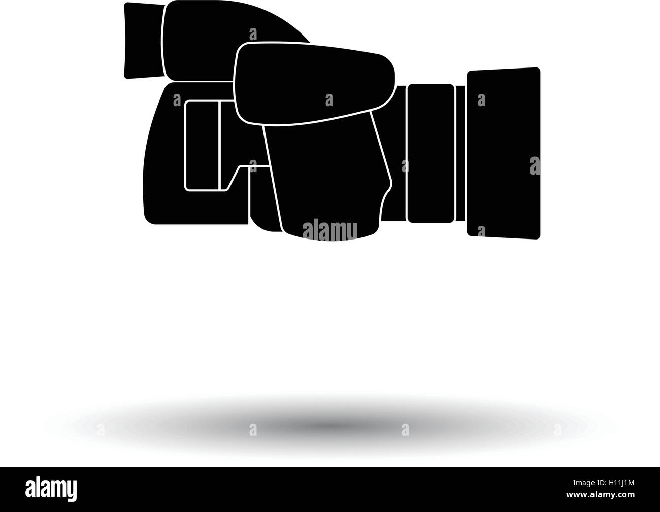 Premium-Foto-Kamera-Symbol. Weißen Hintergrund mit Schatten Design. Vektor-Illustration. Stock Vektor