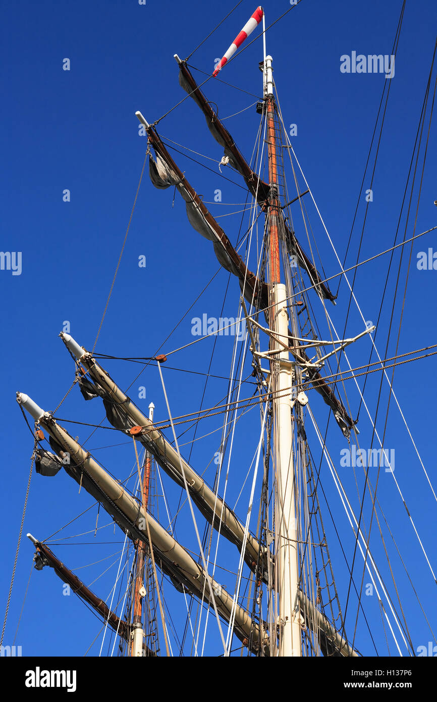 Segeln Schiff Mast Stockfoto