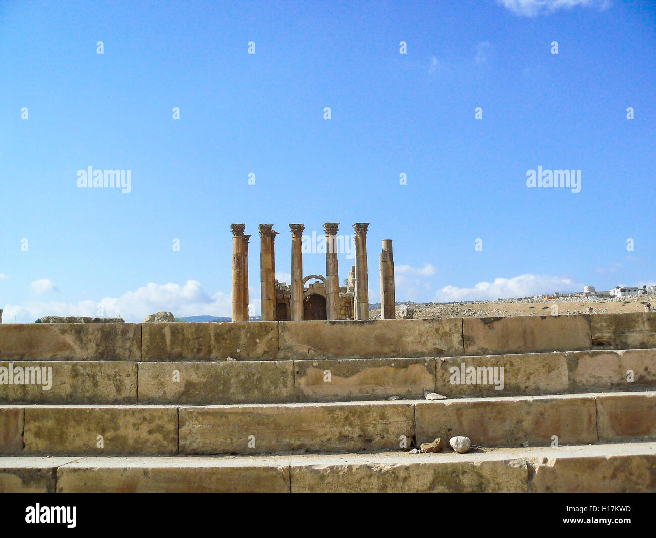 Cella von der Artemis-Tempel, römische Tempel in Jerash, Jordanien Stockfoto