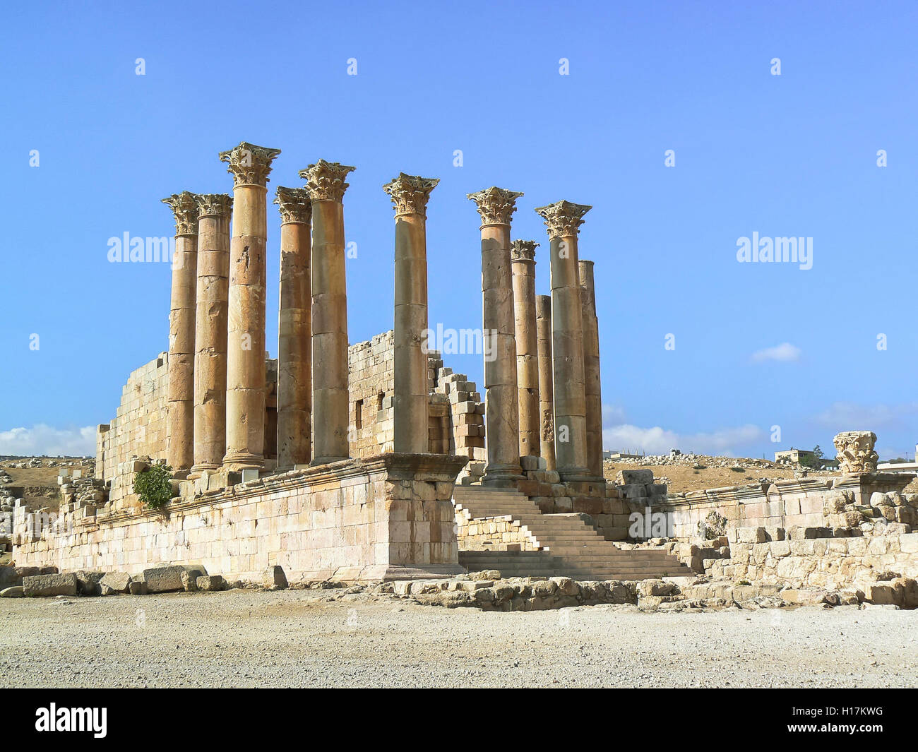 Cella von der Artemis-Tempel, römische Tempel in Jerash, Jordanien Stockfoto