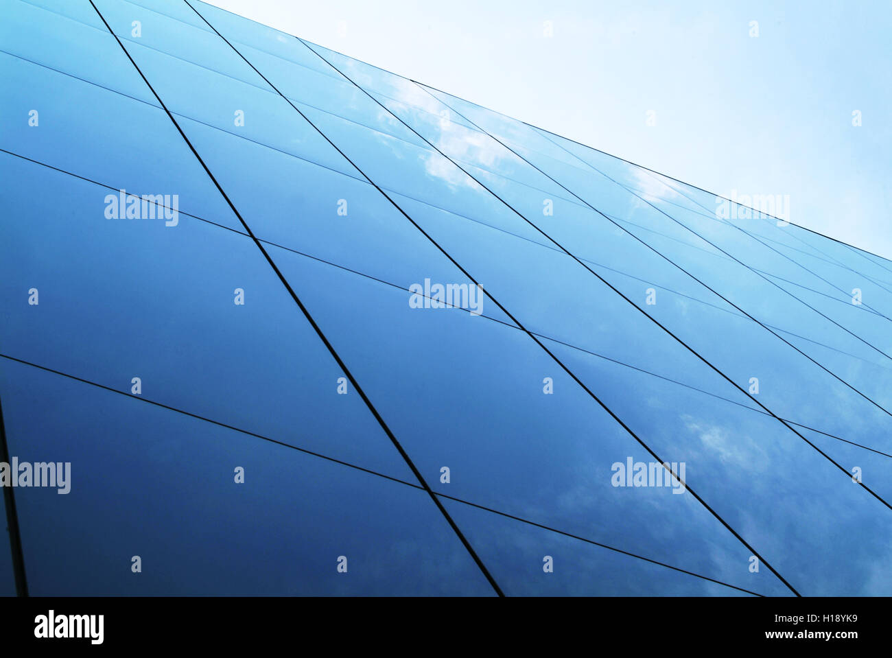 abstrakt blau Büro Gebäude Oberfläche Stockfoto