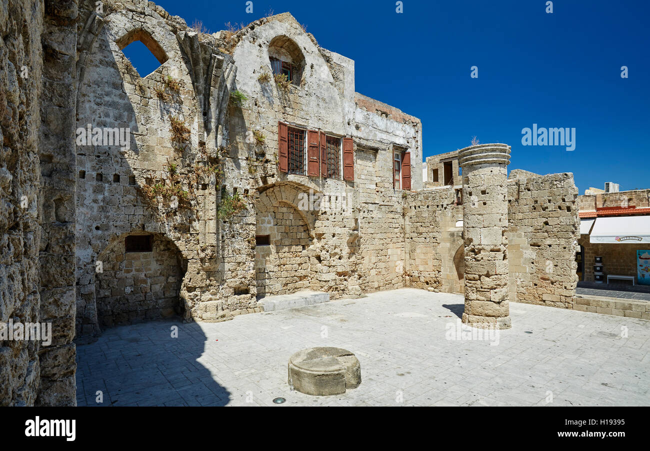 Straßenszene Zentrum von Rhodos-Stadt Stockfoto