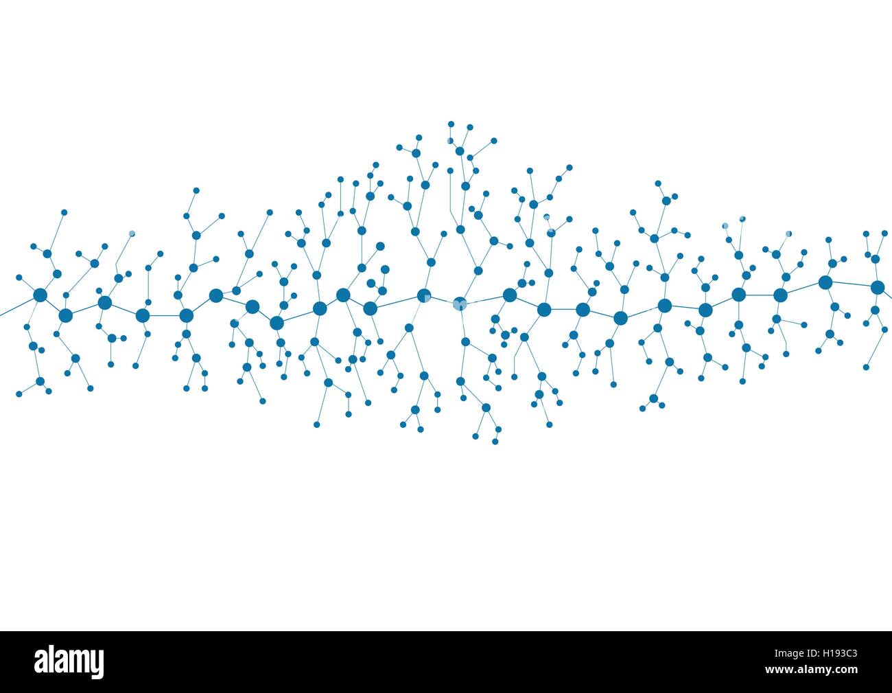 DNA-Tech Konzept Zeichnung blau abstrakt Moleküldesign. Vektor medizinischen Hintergrund Stock Vektor
