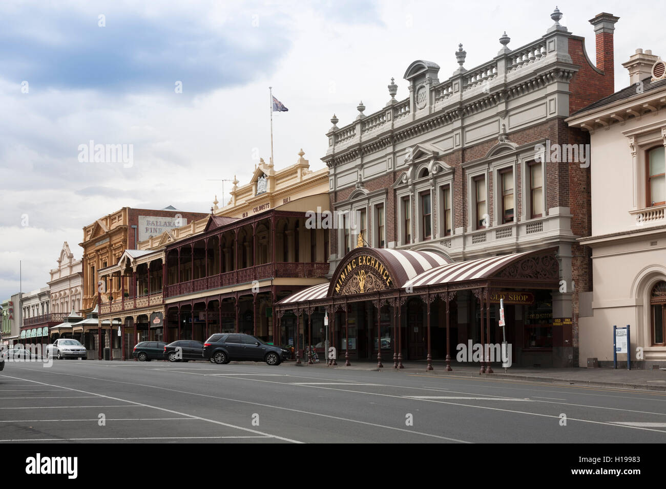 Die ehemaligen Bergbau Börsengebäude ist einer der vielen Gebäuden der architektonischen Bedeutung gefunden bei Ballarat Victoria Australia Stockfoto