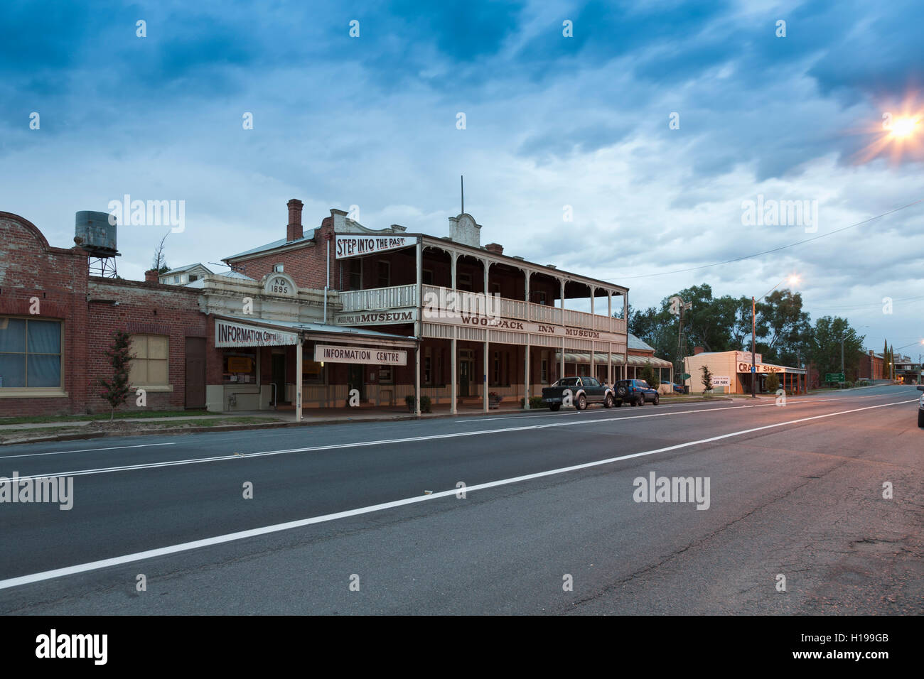 Criterion Hotel im Jahre 1895 und wurde liebevoll von den Einheimischen bekannt als der "Unteren Pub" Holbrook NSW Australia Stockfoto