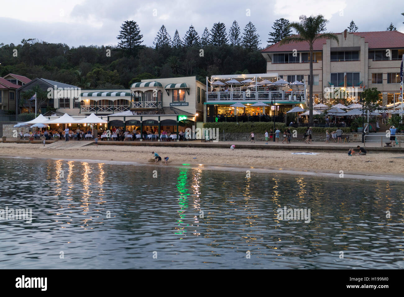 Die berühmten Doyles Fischrestaurant und Watsons Bay Hotel bei Sonnenuntergang Sydney New South Wales Australien Stockfoto
