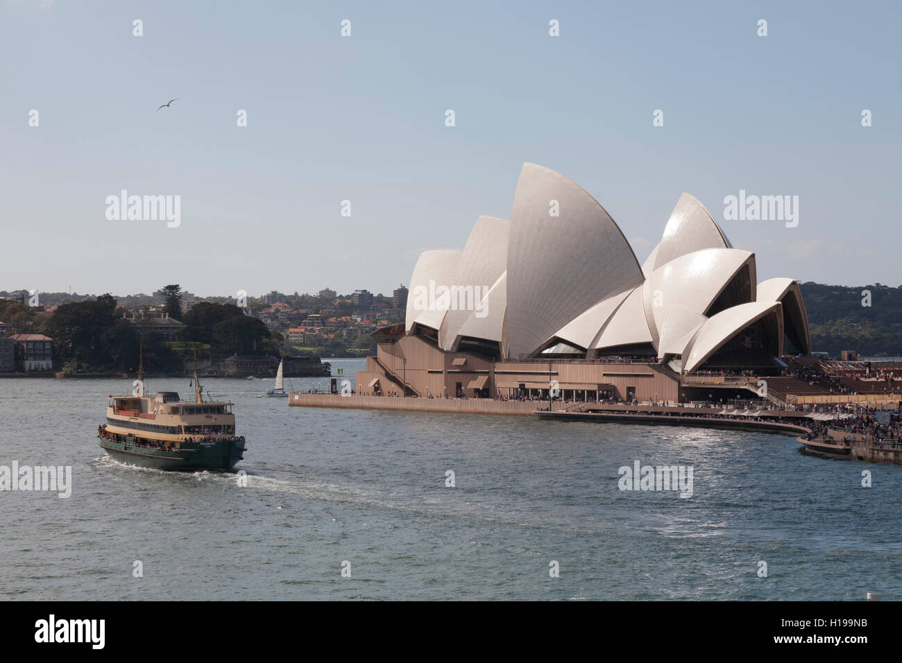 Sydney harbour Manly Fähre "Freshwater" vorbei an der Sydney Opera House Sydney Australia Stockfoto