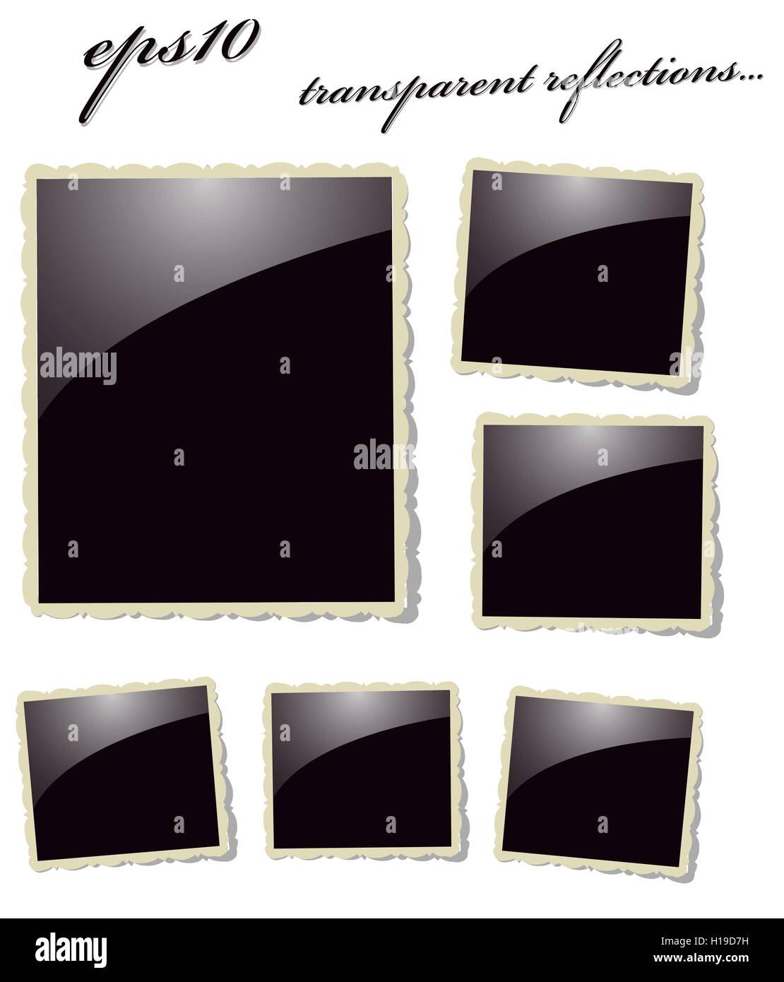 Sammlung von Vintage Bilderrahmen. Stock Vektor