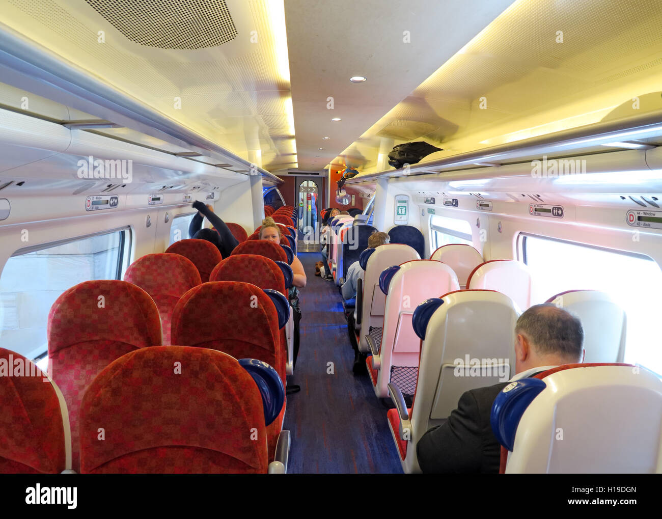 Innenraum der Jungfrau WCML Zug, Glasgow, Euston Stockfoto