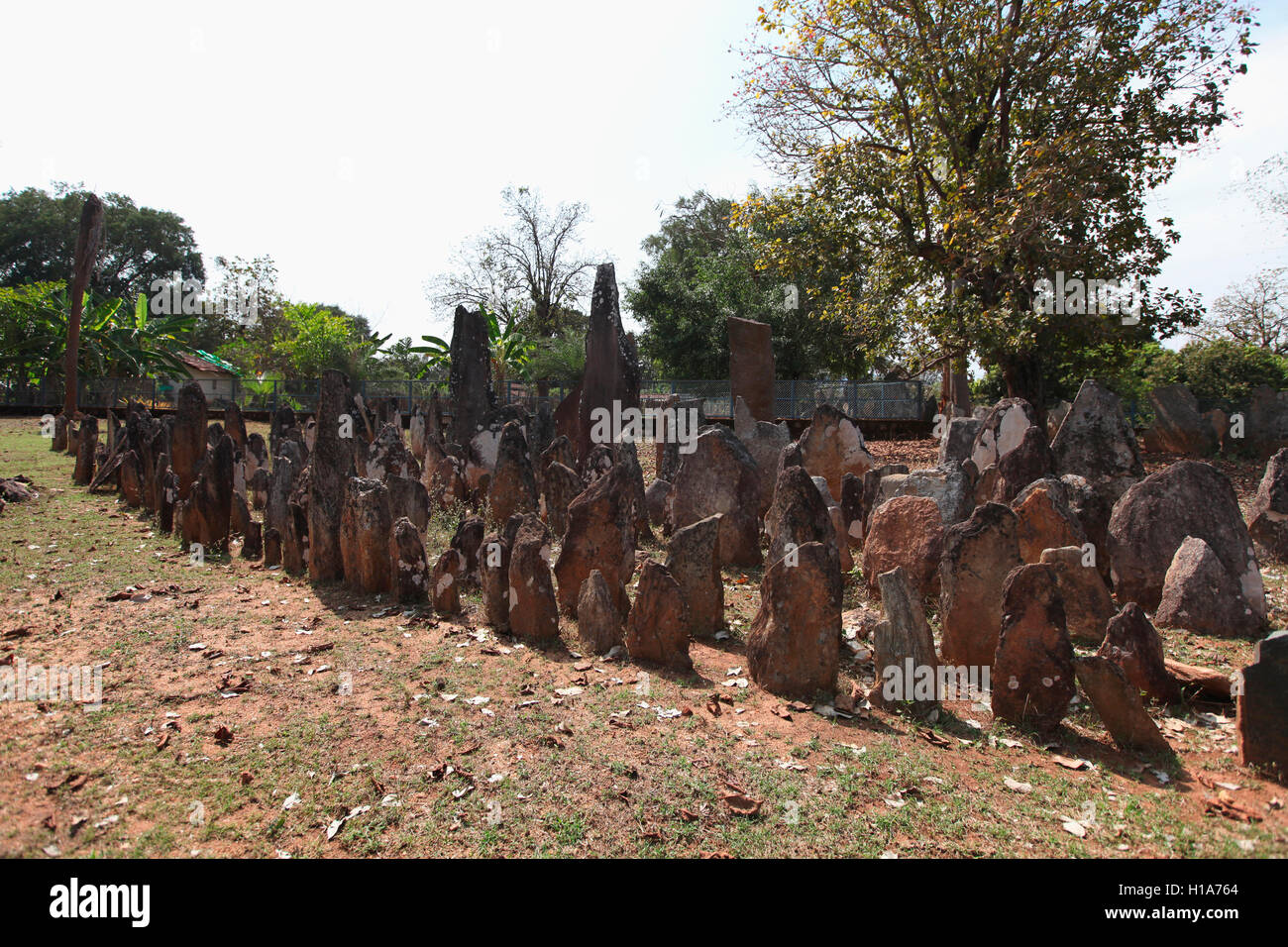 Meghaliths, Archaeological Survey Denkmal, Chattisgarh, Indien Stockfoto