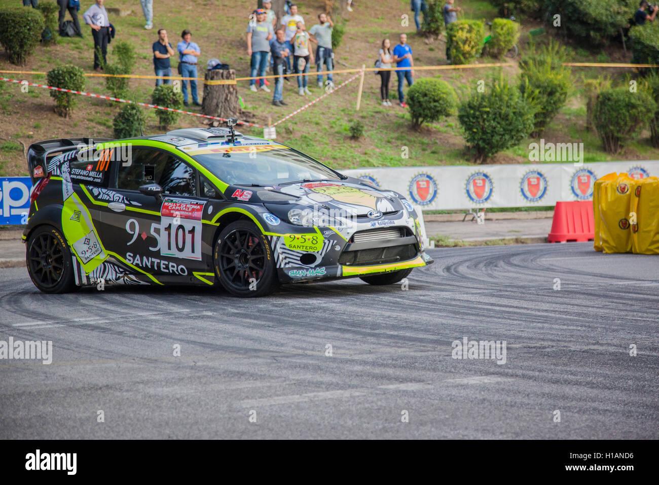 4. Rallye die Stadt von Roma Capitale, italienische Rally Meisterschaft, 23-24-25 September 2016 Stockfoto