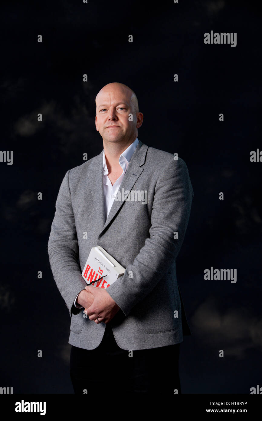 Richard T Kelly, britischer Journalist und Autor, auf dem Edinburgh International Book Festival. Edinburgh, Schottland. 17. August 2016 Stockfoto