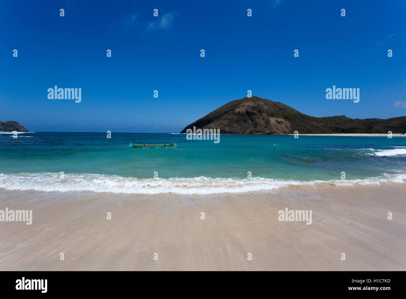 Tanjung Aan Strand in Lombok, Indonesien Stockfoto