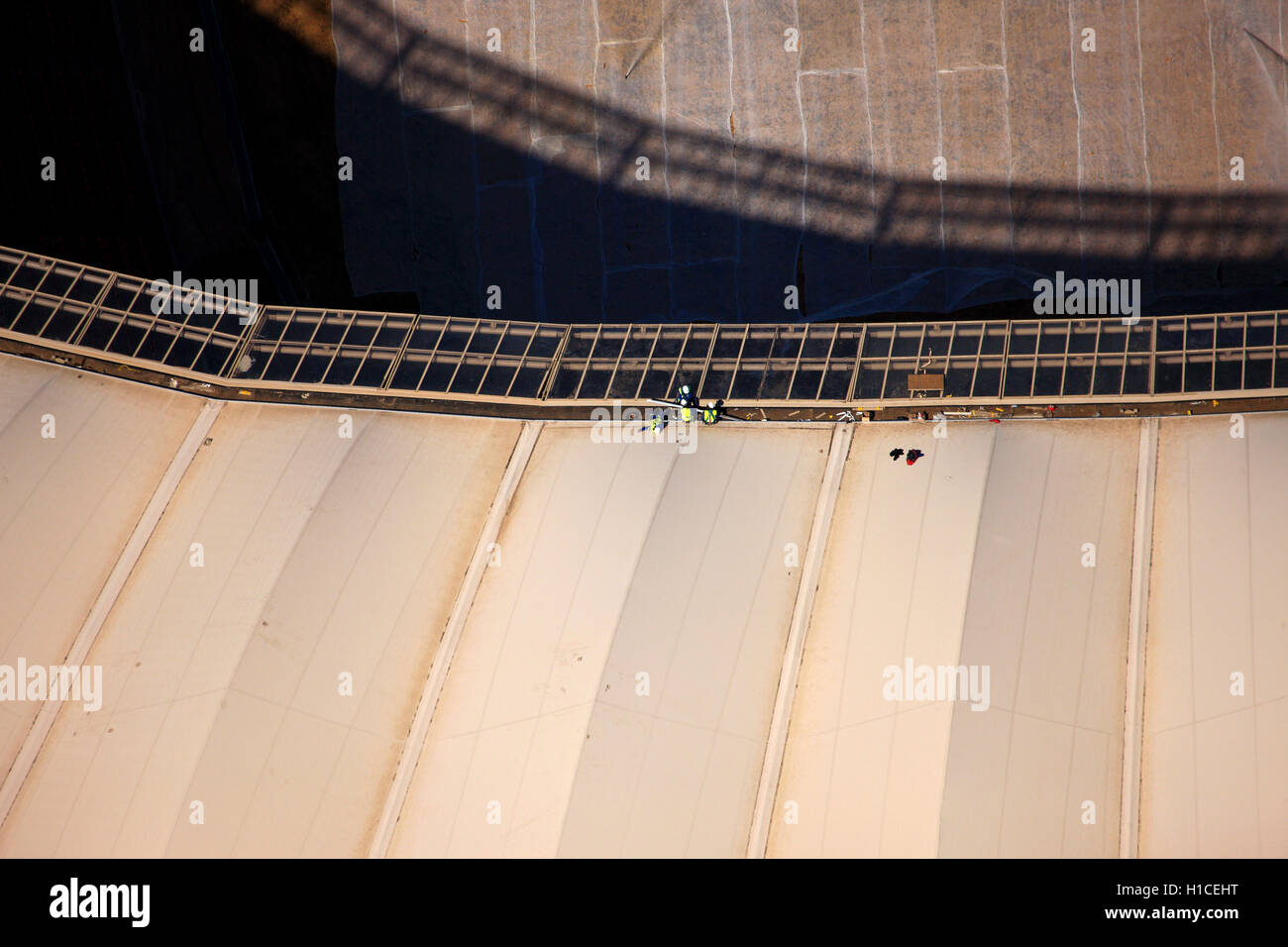 Luftaufnahme des Soccer-City, FNB-Stadion in Johannesburg, Gauteng, Südafrika Stockfoto