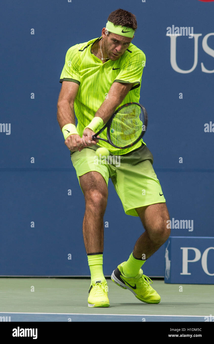 Juan Martin del Potro (ARG) im Wettbewerb bei den US Open 2016 Stockfoto