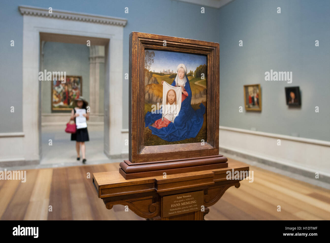 Hans Memling Malerei "Saint Veronica' zu sehen in der National Gallery of Art in Washington, DC. Stockfoto