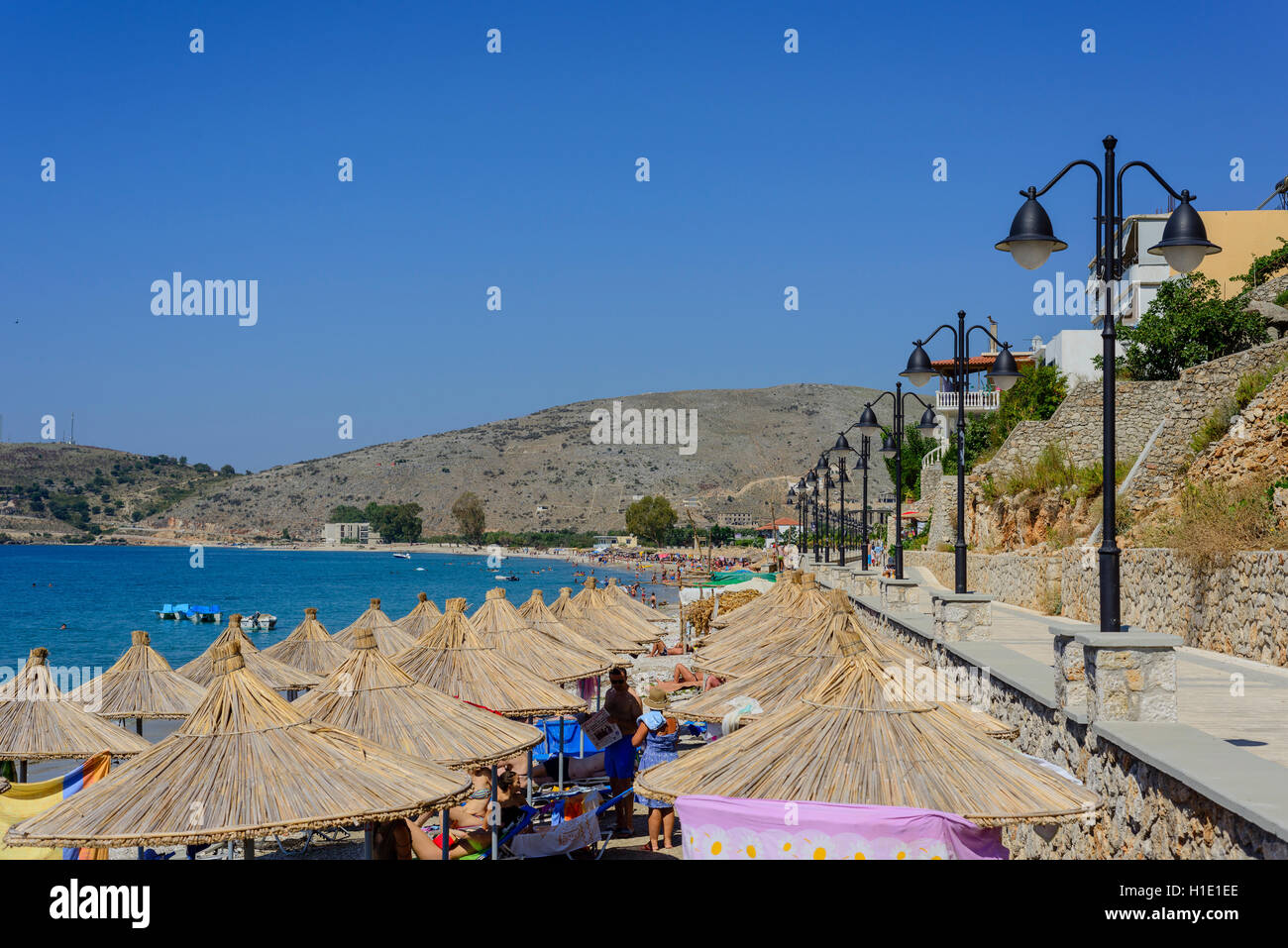 Qeparo Strand, Albanien Stockfoto