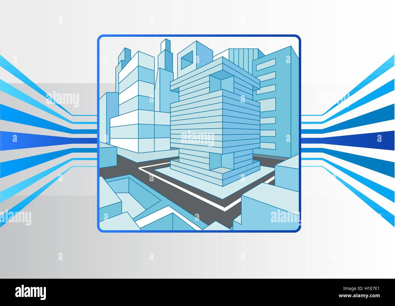 Smart-City und IOT-Konzept als Vektor-illustration Stock Vektor