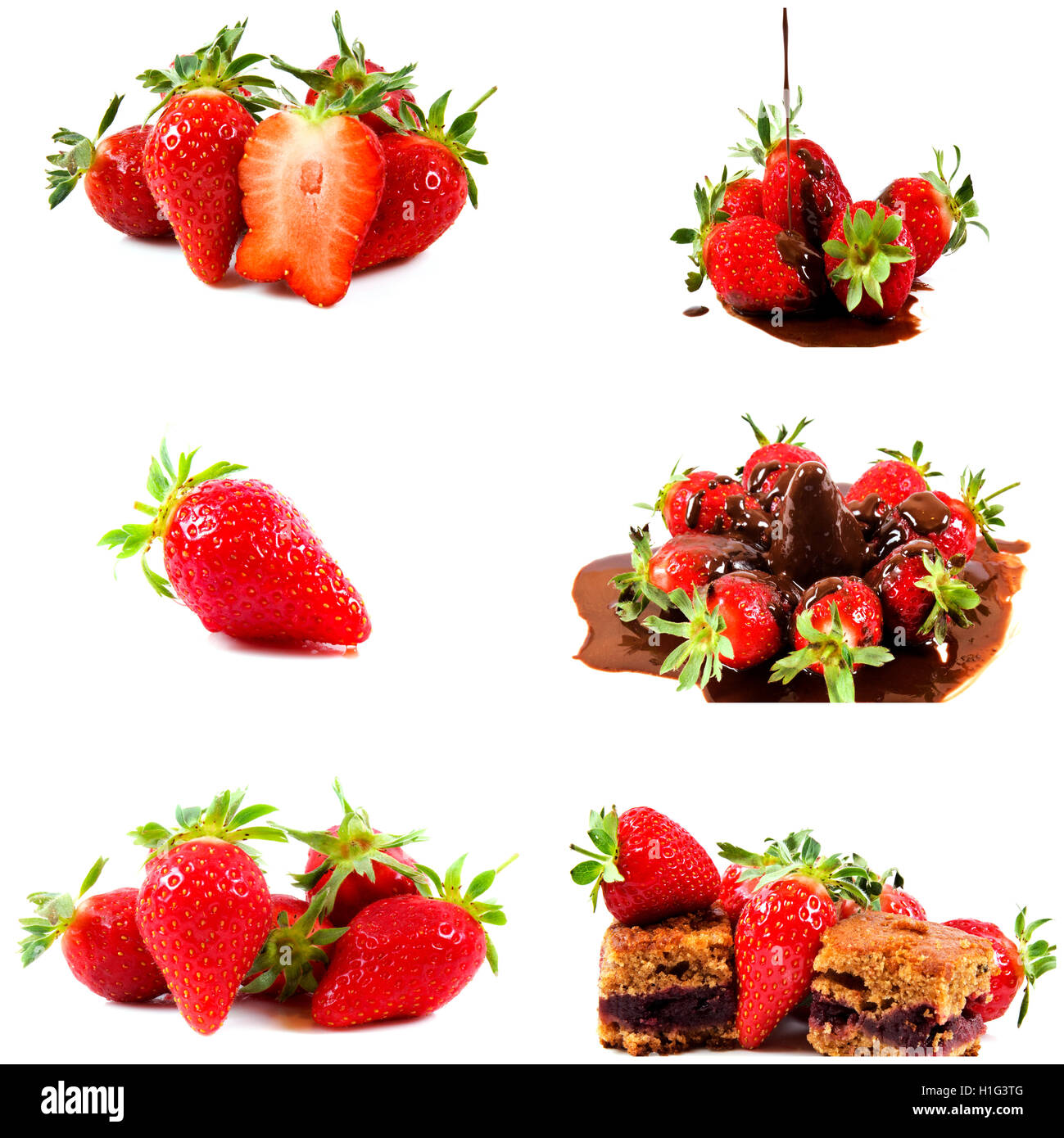 Erdbeeren-collage Stockfoto