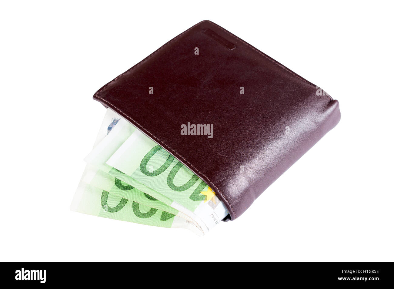 Portemonnaie aus Leder Stockfoto