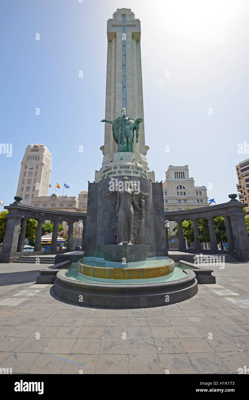 Denkmal Monumento ein Los Caídos, Plaza de Espana, Santa Cruz, Teneriffa, Kanarische Inseln, Spanien Stockfoto