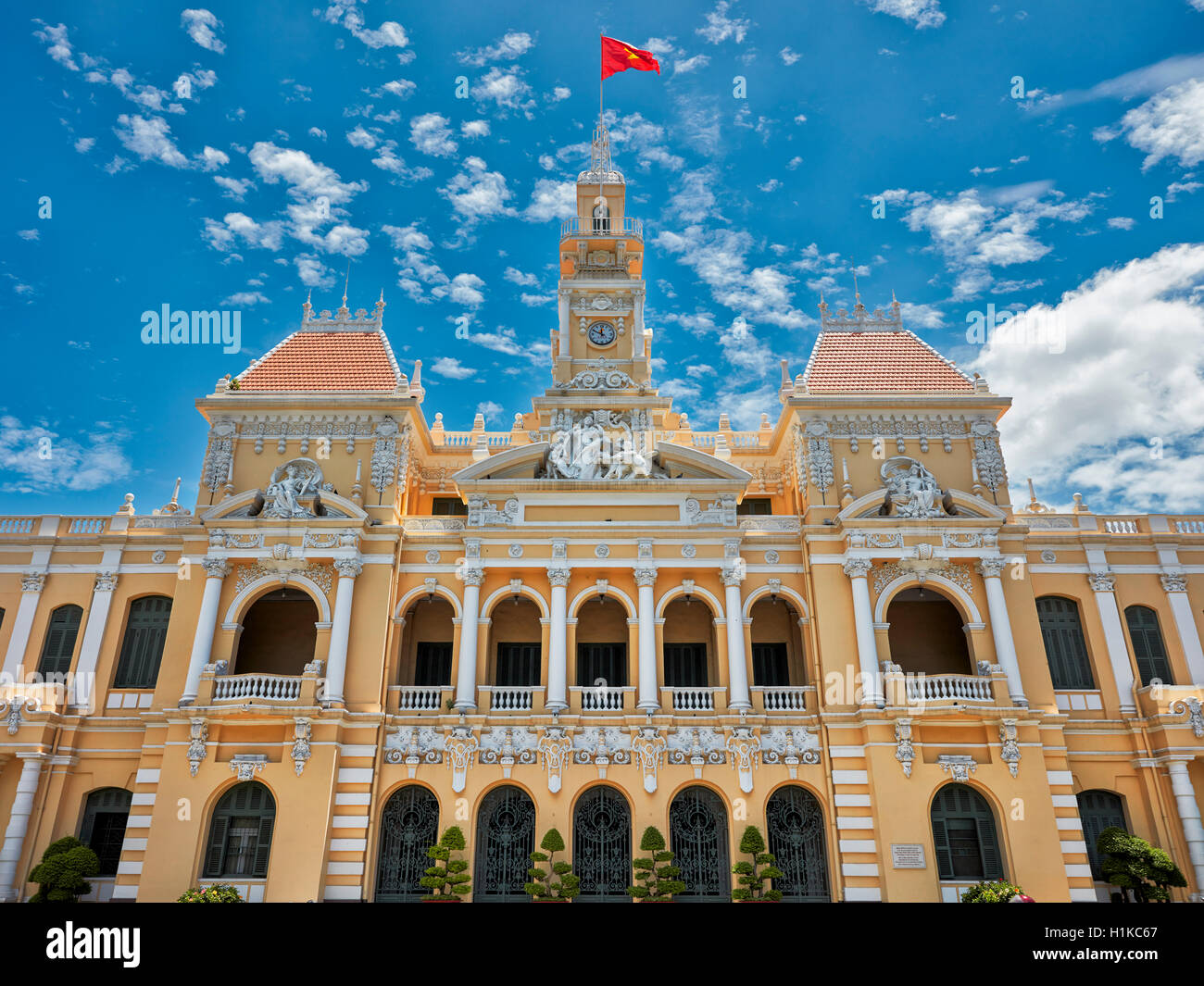 Peoples Committee Gebäude. Ho-Chi-Minh-Stadt, Vietnam. Stockfoto