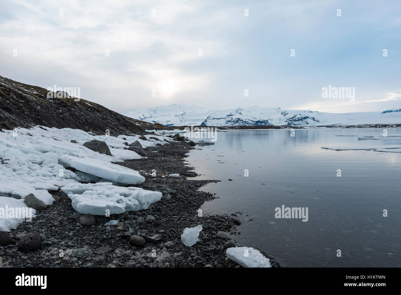 Gletscherlagune Jökulsárlón, südlichen Rand des Vatnajökull, Region Ost, Island Stockfoto