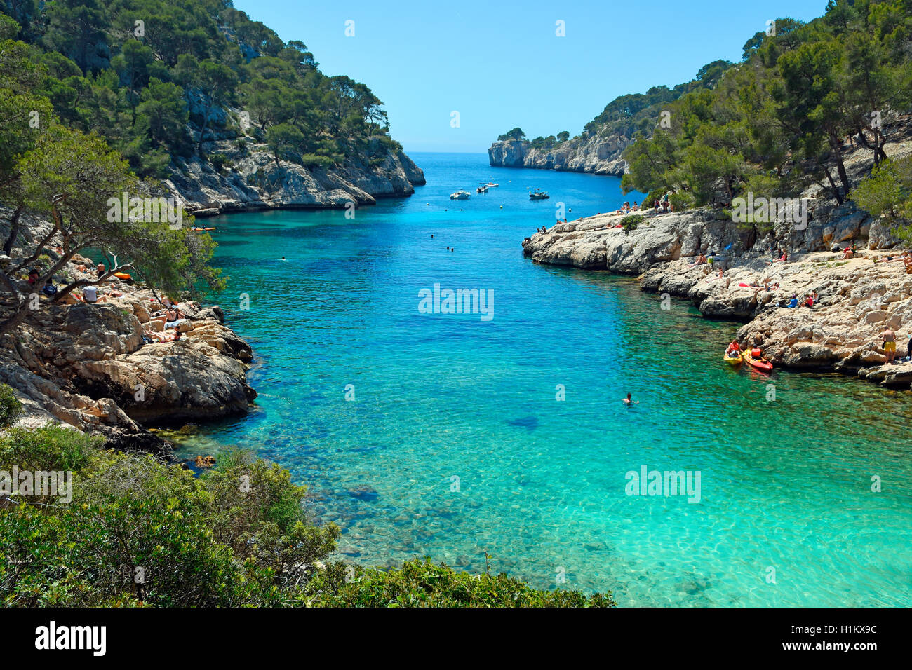 Calanque de Port Pin, Calanques Nationalpark, Provence, Frankreich