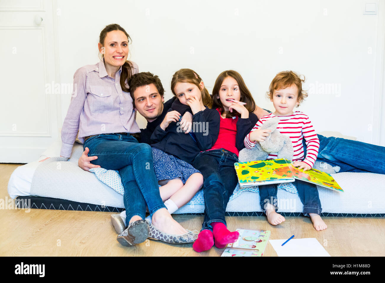 Porträt einer Familie. Stockfoto