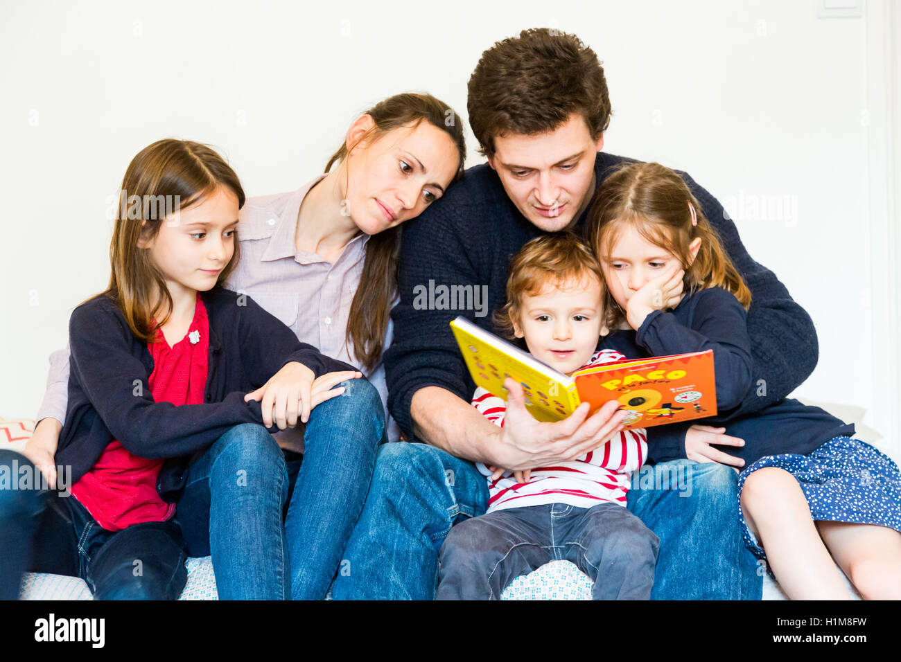Porträt einer Familie. Stockfoto