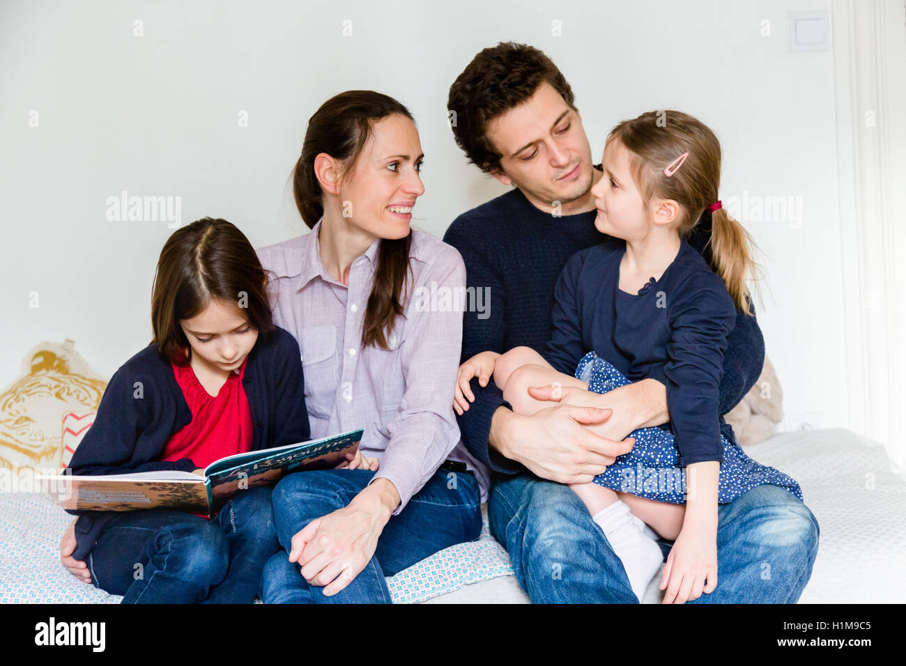 Porträt einer Familie. Stockfoto
