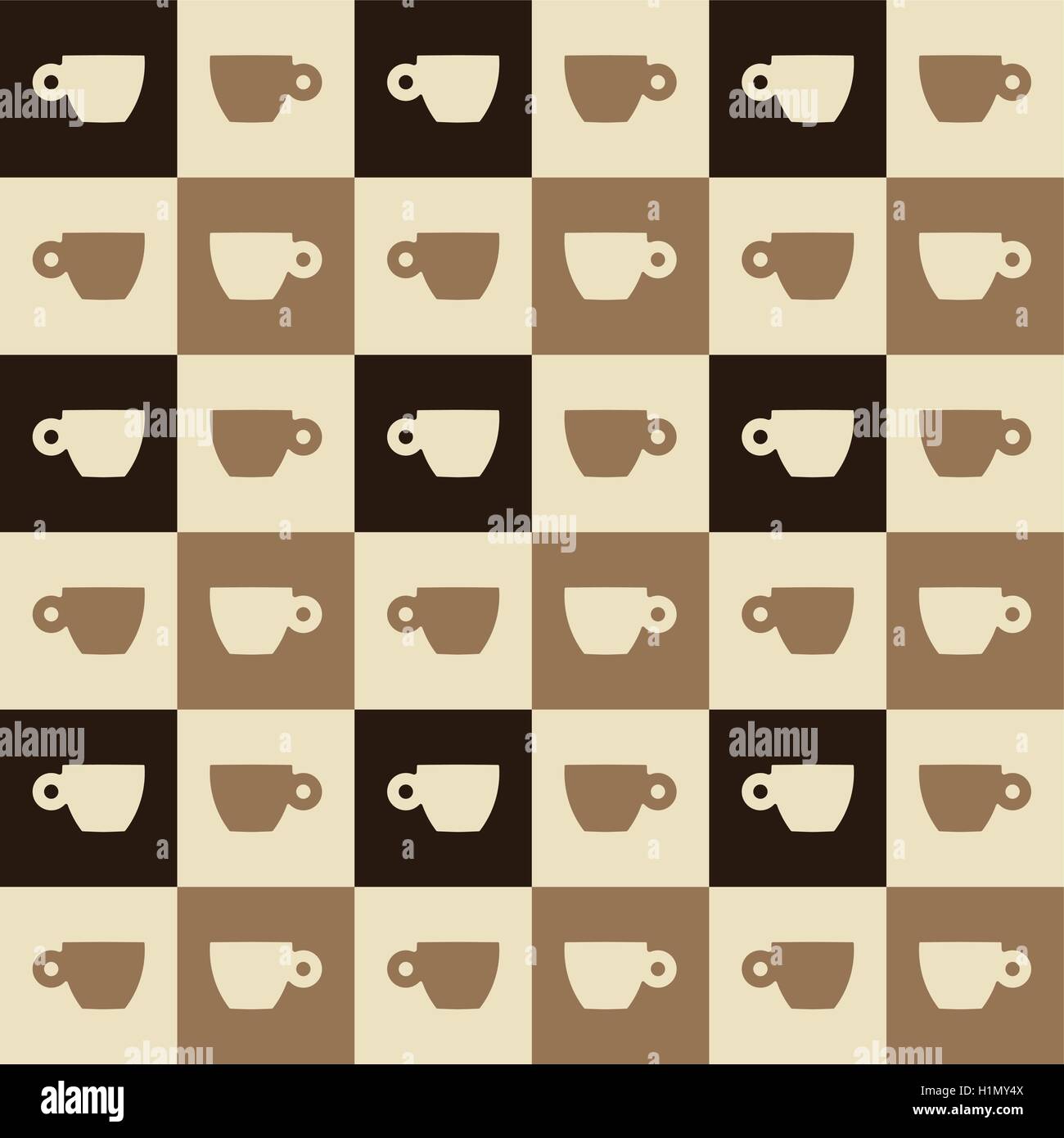 Espressokaffee Tassen nahtloses Muster Stock Vektor
