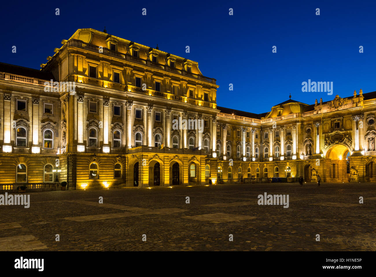 Budaer Burg oder der königliche Palast in der Stadt Budapest in Ungarn. Stockfoto