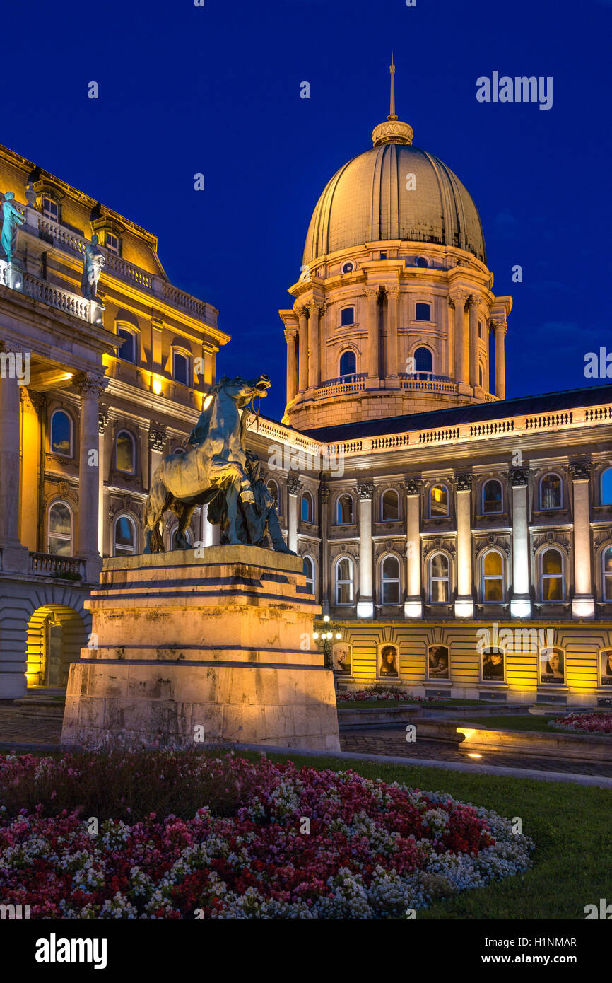 Budaer Burg oder der königliche Palast in der Stadt Budapest in Ungarn. Stockfoto