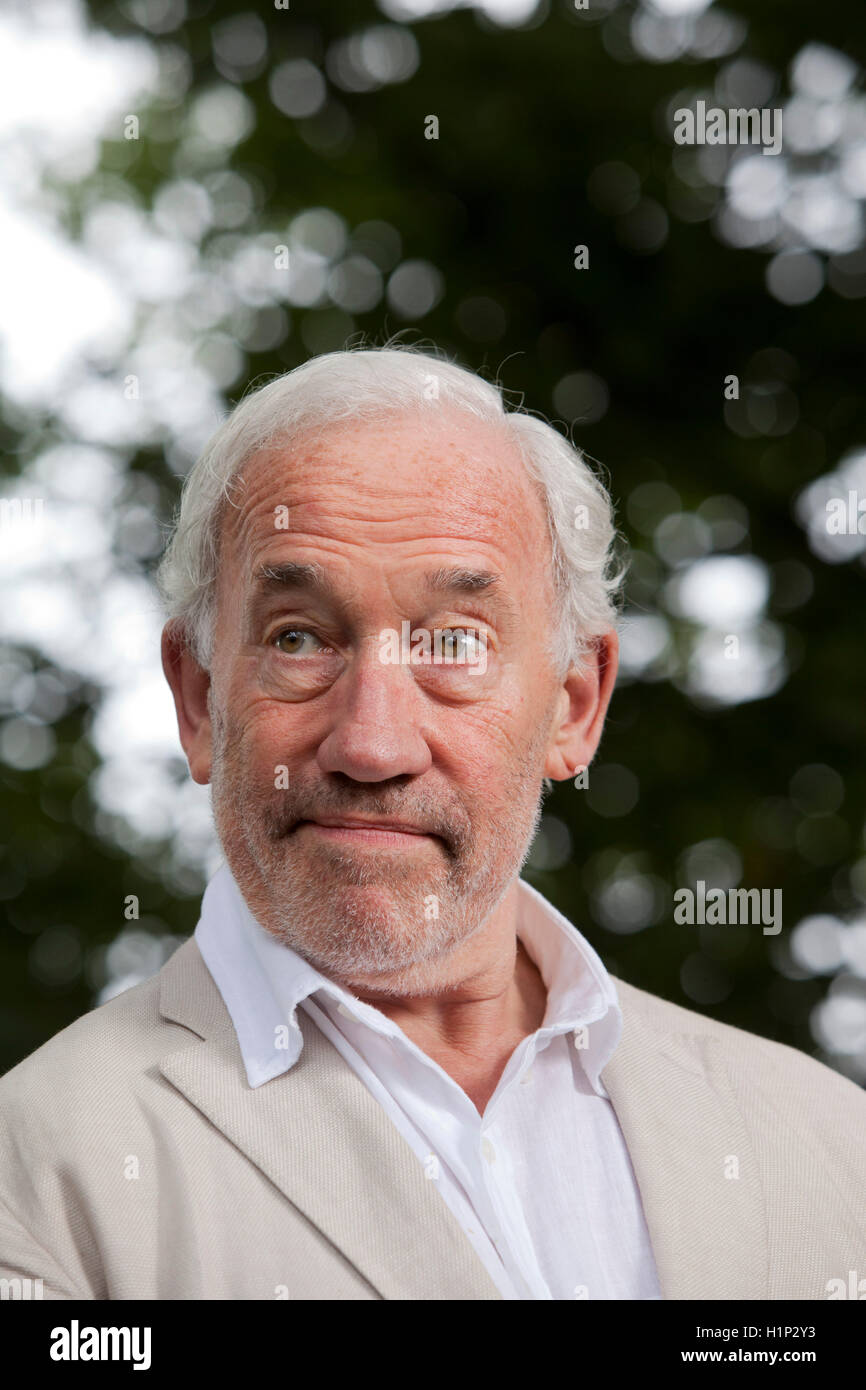 Simon Callow, englischer Schauspieler, Musiker, Schriftsteller und Theaterregisseur, auf dem Edinburgh International Book Festival. Edinburgh, Schottland. 18. August 2016 Stockfoto