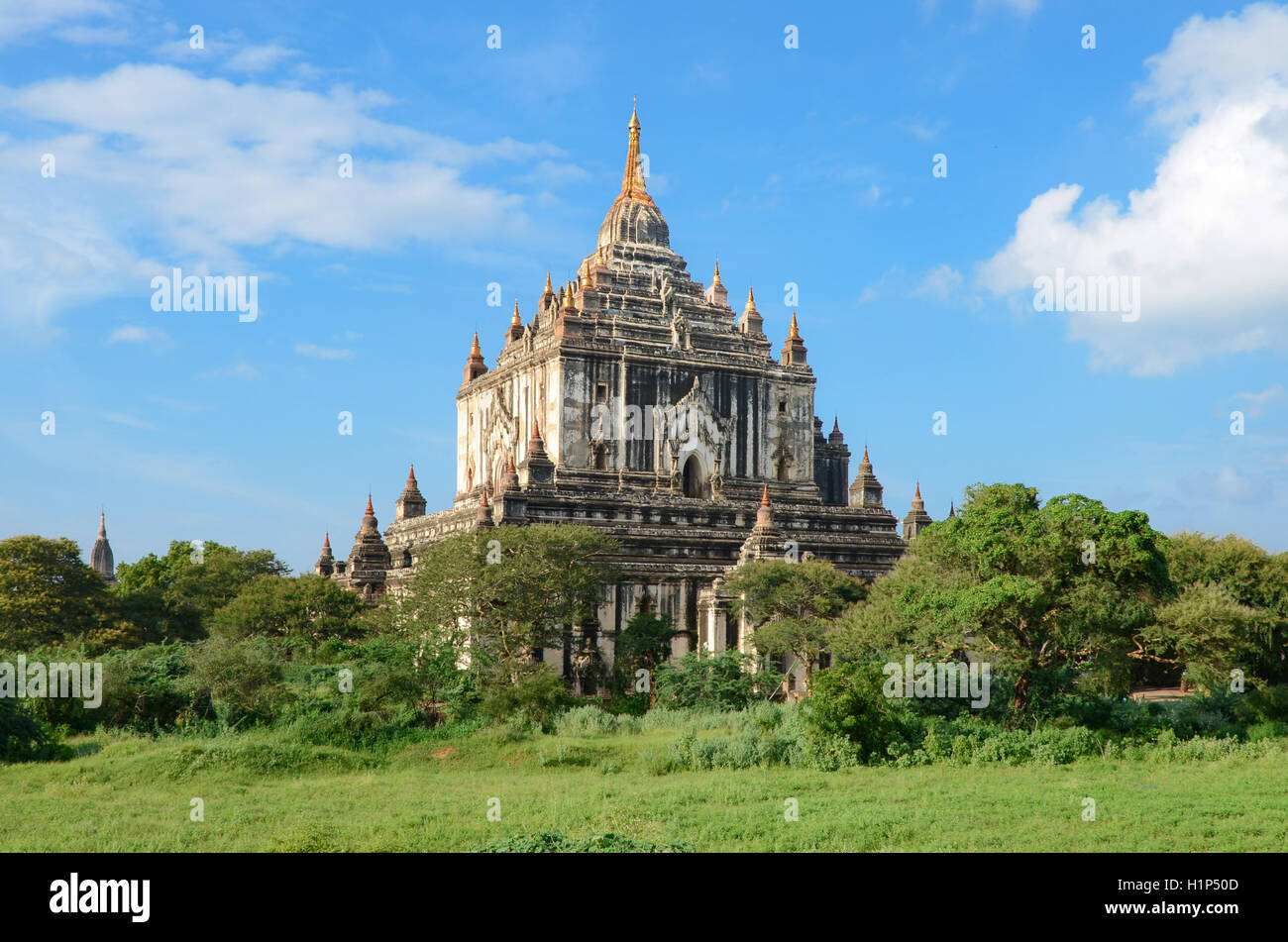 Thatbyinnyu Tempel, Sabbannu oder die allwissend ist eine berühmte Tempel in Bagan, Myanmar. Stockfoto