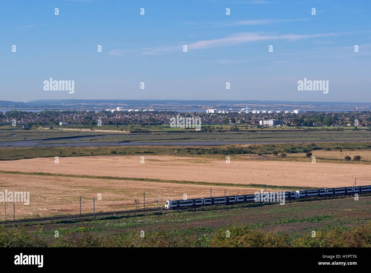 Zug von London nach Southend, C2C-Linie Stockfoto