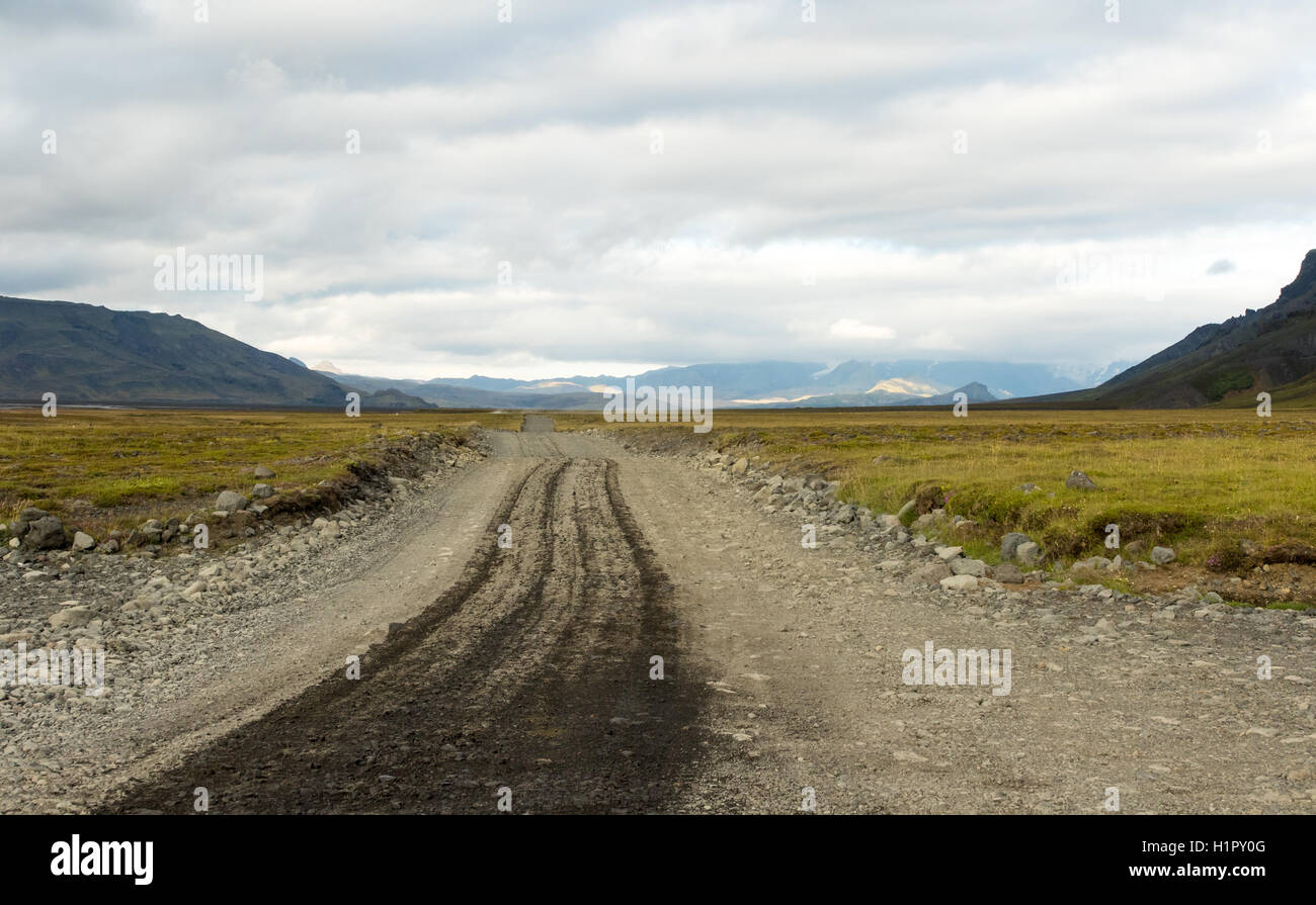 F-Straßen in Island erkunden Stockfoto
