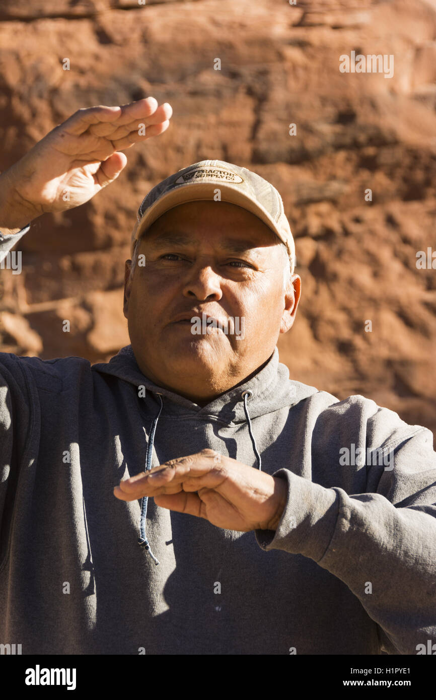 Arizona, Canyon de Chelly National Monument, Navajo Park Reiseführer Stockfoto