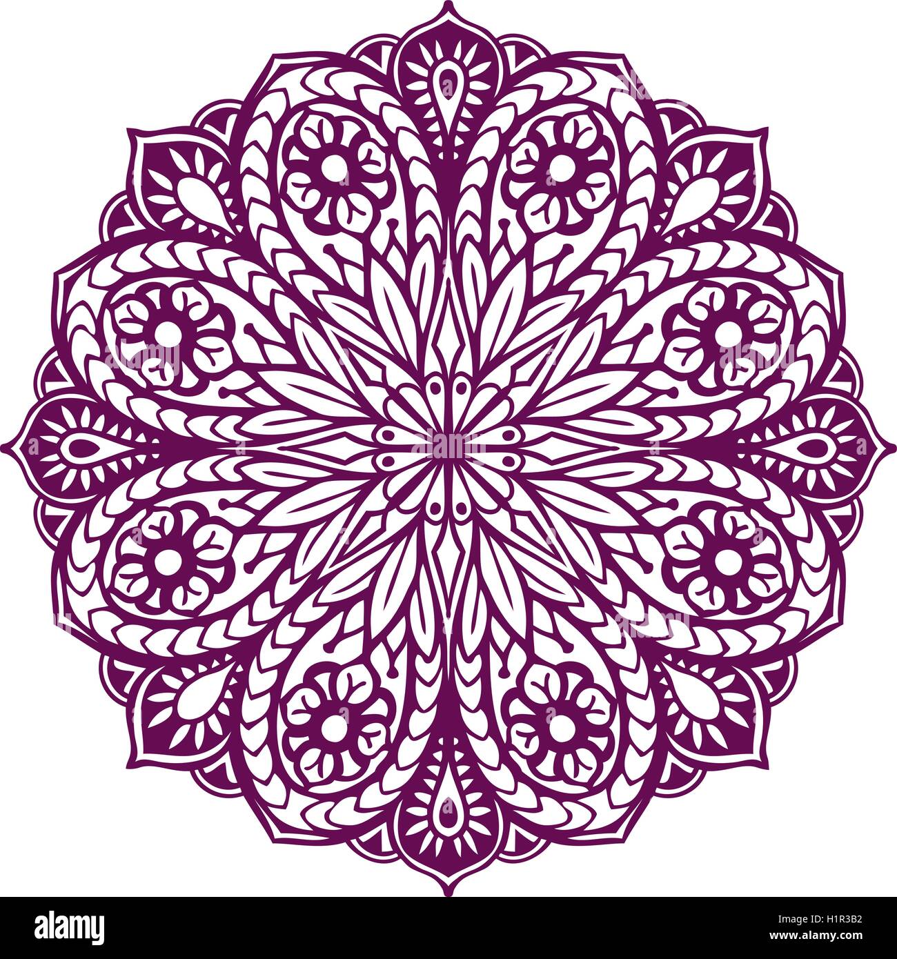 Mandala. Ethnische dekorative floral Ornament. Vektor-Illustration des Stils Stock Vektor