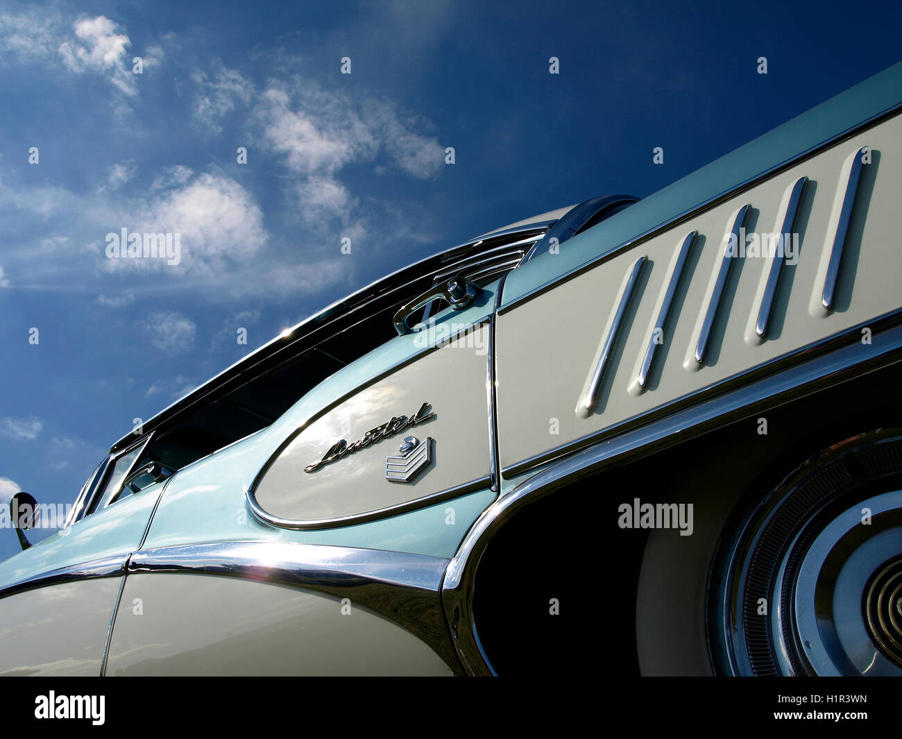 Nach oben auf eine 1958 Buick Limited Stockfoto