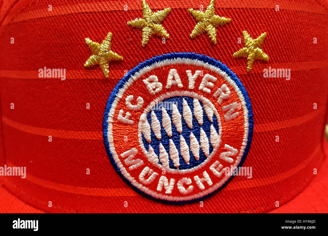Das Logo des Fussballvereins "FC Bayern München", Berlin. Stockfoto