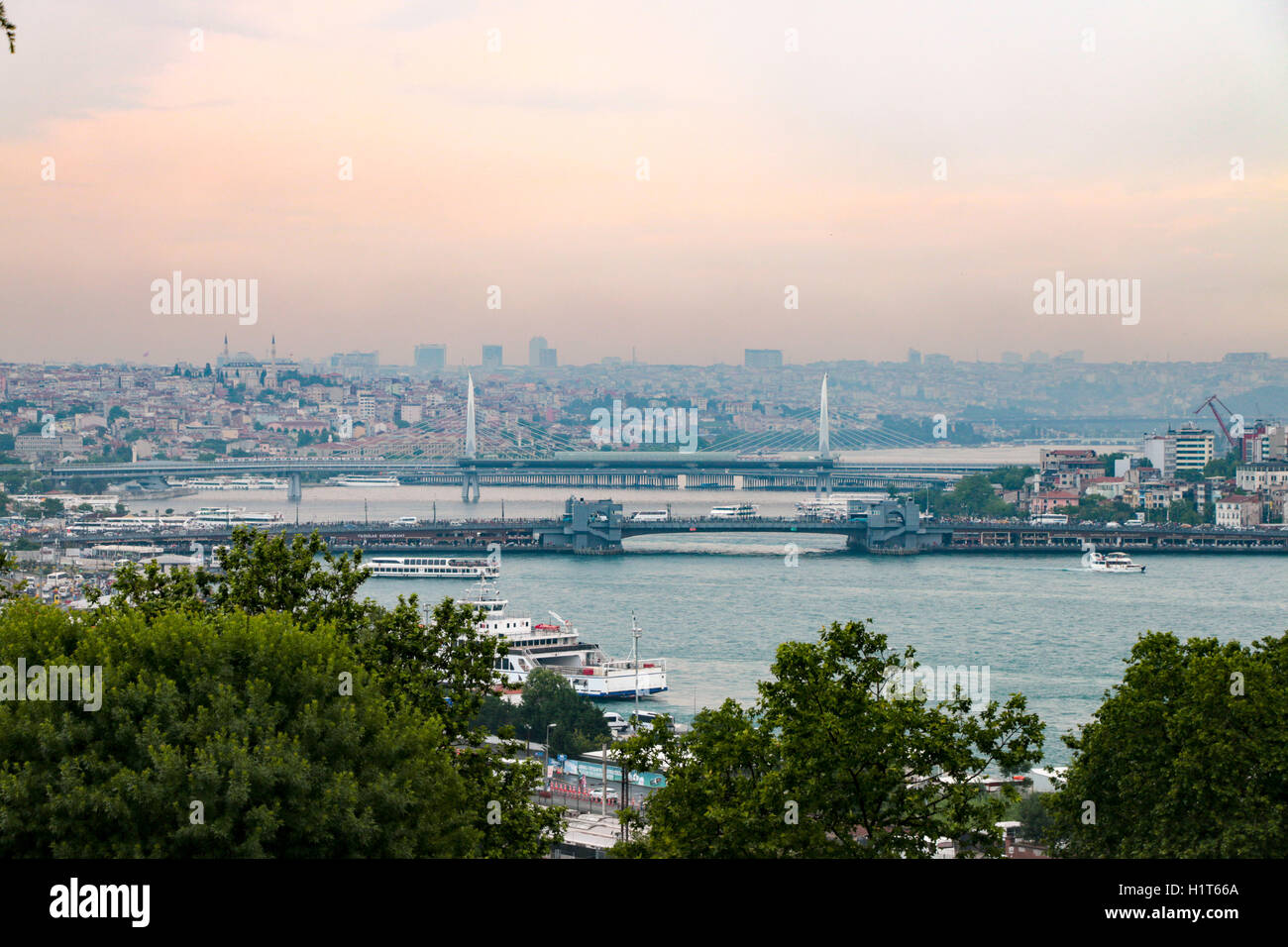 Blick über Istanbul aus dem Topkapı-Palast Stockfoto