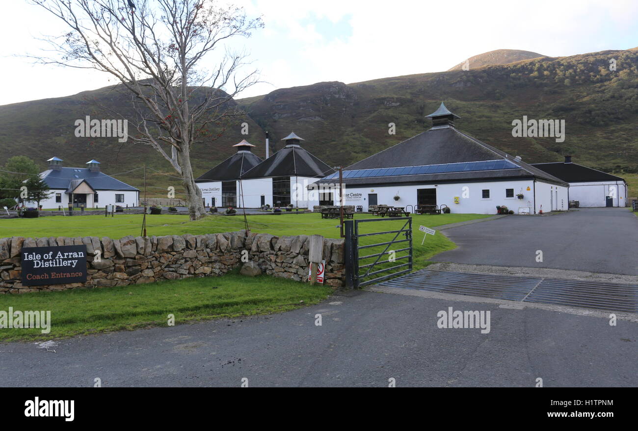 Die Außenseite des Arran Distillery lochranza Isle of Arran Schottland september 2016 Stockfoto