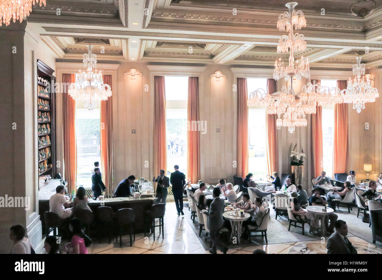 Champagner-Bar im Plaza Hotel, New York Stockfoto