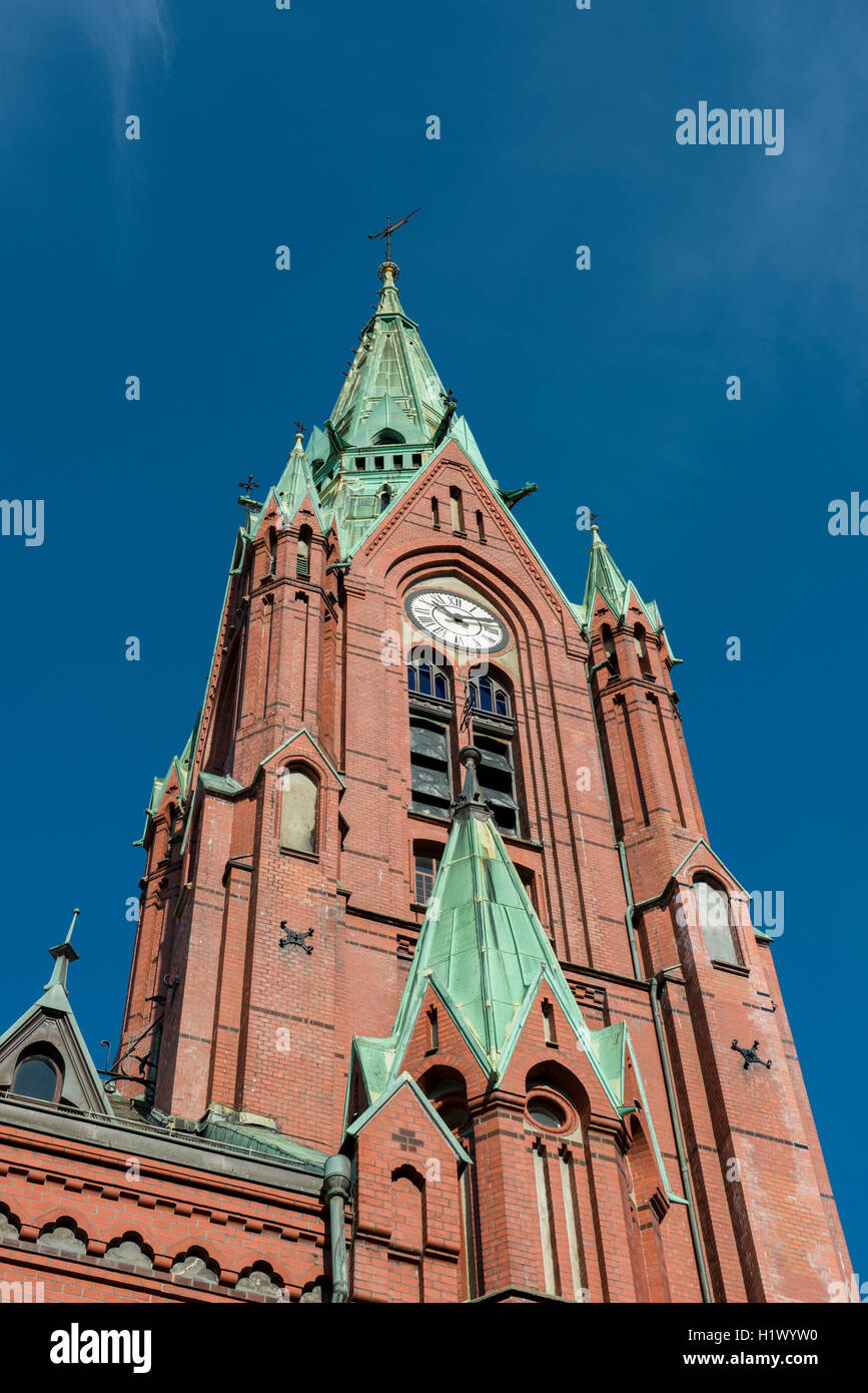 Norwegen, Bergen, UNESCO Weltkulturerbe-Stadt. St. Johannis Kirche aka Johanneskirken. Stockfoto