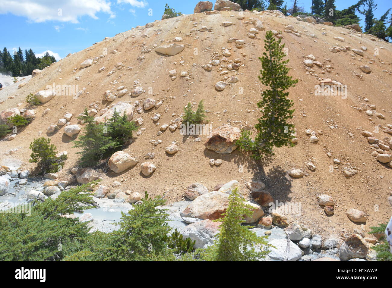 Felsigen Hügel im Lassen Volcanic Park in Kalifornien Stockfoto