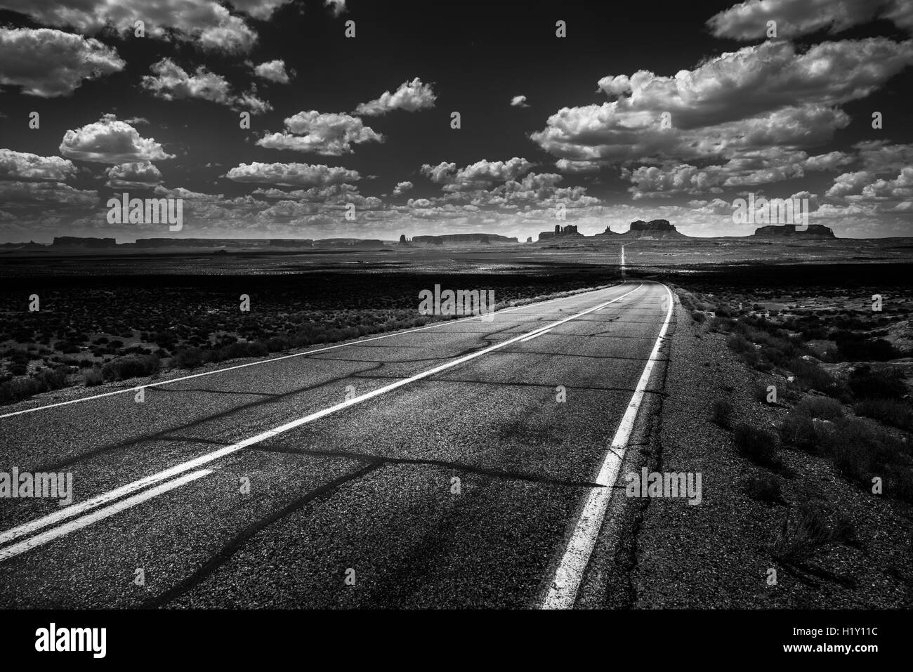 U.S. Highway 163 mexikanischen Hut Forrest Gump Punkt Utah USA Stockfoto