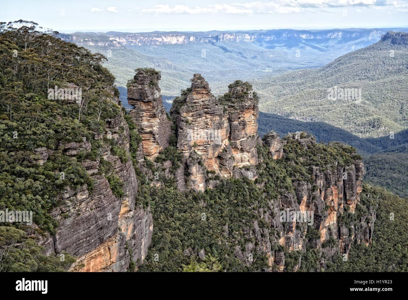 Die Three Sisters in den Blue Mountains in Sydney Stockfoto