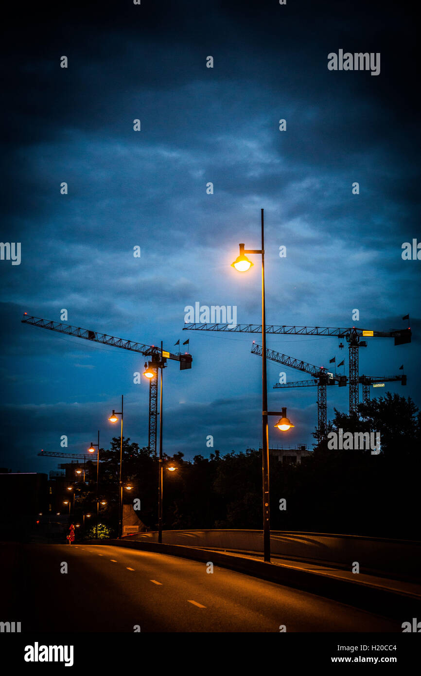 Stadtbild Nacht. Stockfoto